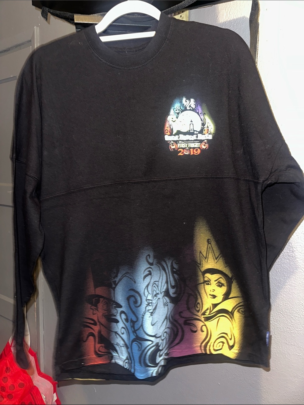 Loungefly Black Crewneck with Multicolor Villain Artwork